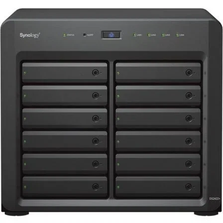 Synology DiskStation DS2422+ NAS - 12 Bahías 3.5/2.5" - Torre - AMD Ryzen V1500B Quad-Core 2.2 GHz - 4GB DDR4 ECC - Para Empresas y Almacenamiento Masivo